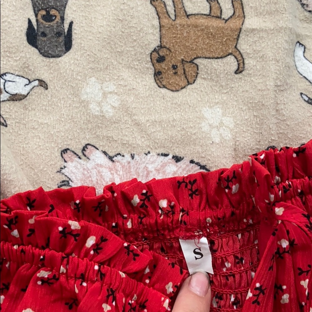Red flower dress